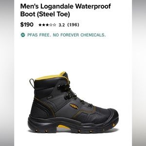 NEW Keen Safety Toe Waterproof Boots Men’s 11.5